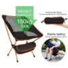 Travel Ultralight Folding Chair Superhard High Load Outdoor Camping Chair Portable Beach Hiking Picnic Seat Fishing Tools Chair