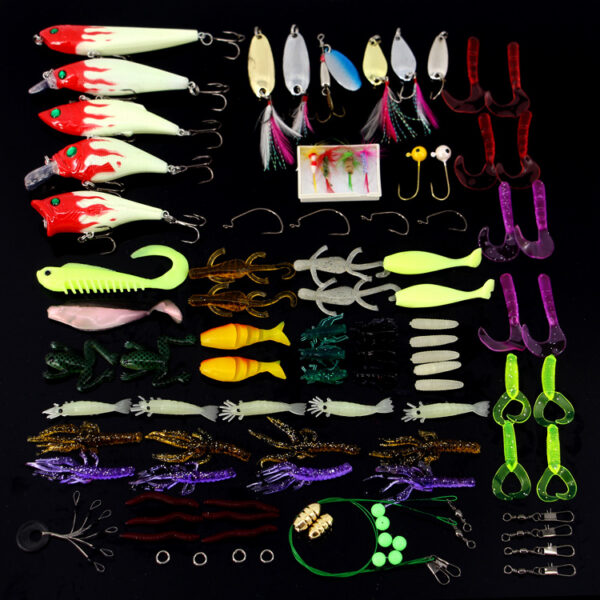 2722753121_537691457.jpg Wholesale lures set 100 piece bait fishing lure freshwater halleluyah bionic sequins soft gear accessories
